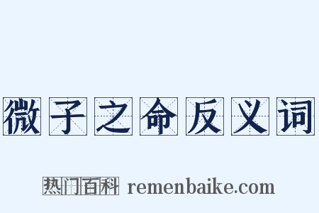 微子之命反义词是什么意思的图片